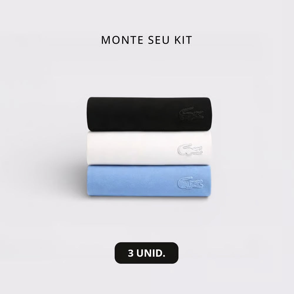 Kit 3 Camisetas Lacoste Monocromáticas